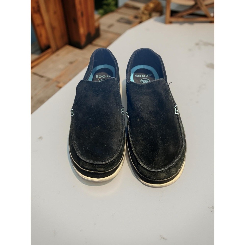 Crocs Black Slip-On Comfort Loafers 14757 Mens 8 - Picture 2 of 5